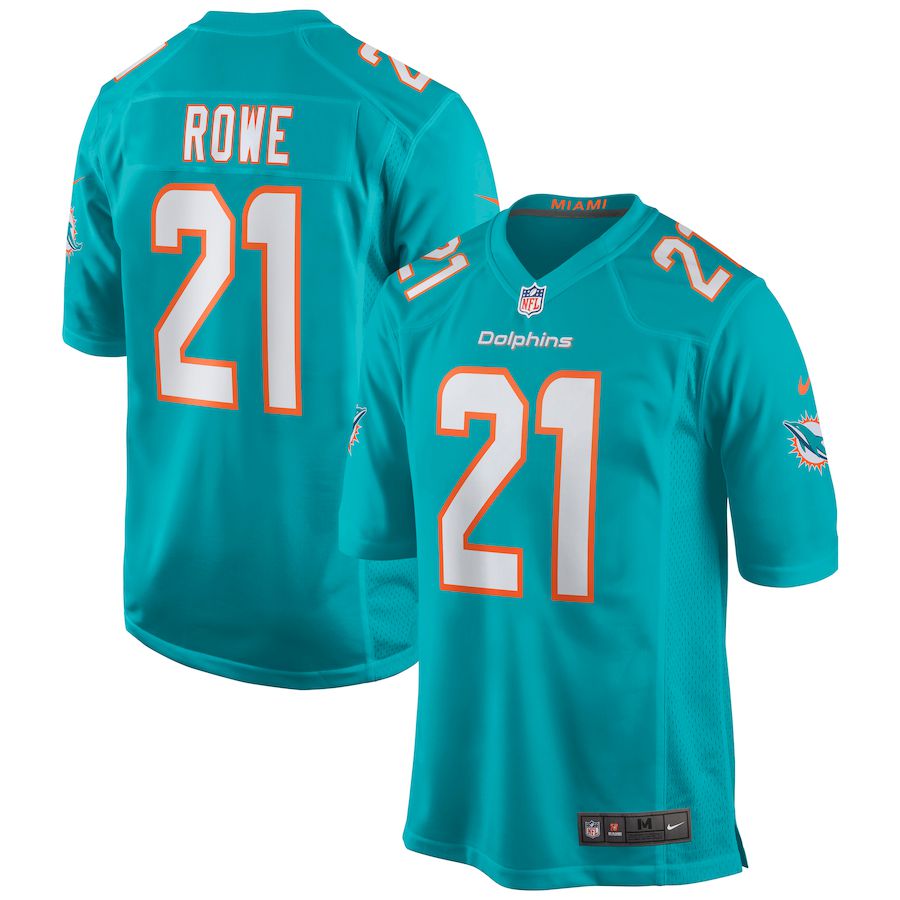 Men Miami Dolphins 21 Eric Rowe Nike Green Game NFL Jersey